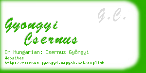 gyongyi csernus business card